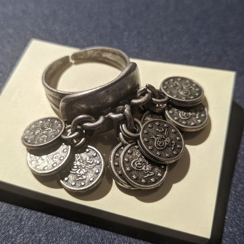 Tibetan Charms Adjustable Ring